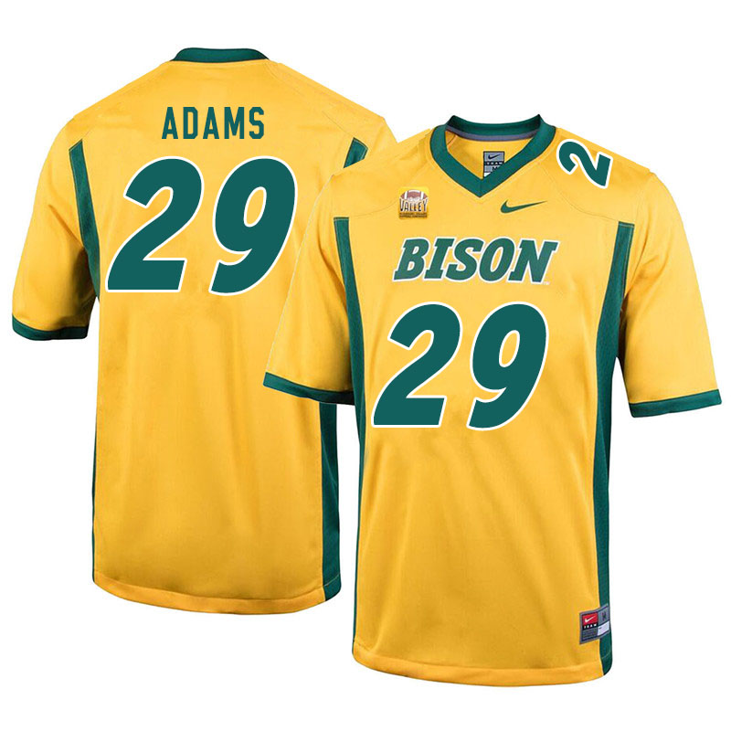 Men #29 Adrian Adams North Dakota State Bison College Football Jerseys Sale-Yellow